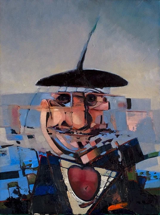 ‘PORTRAIT OF THE ARTIST WITH FRUITING BODY’. Oil on Canvas. 12x16”. 2013