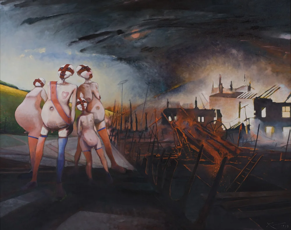 ’FLAG DAY’. Oil on Canvas. 60x48”. 1999