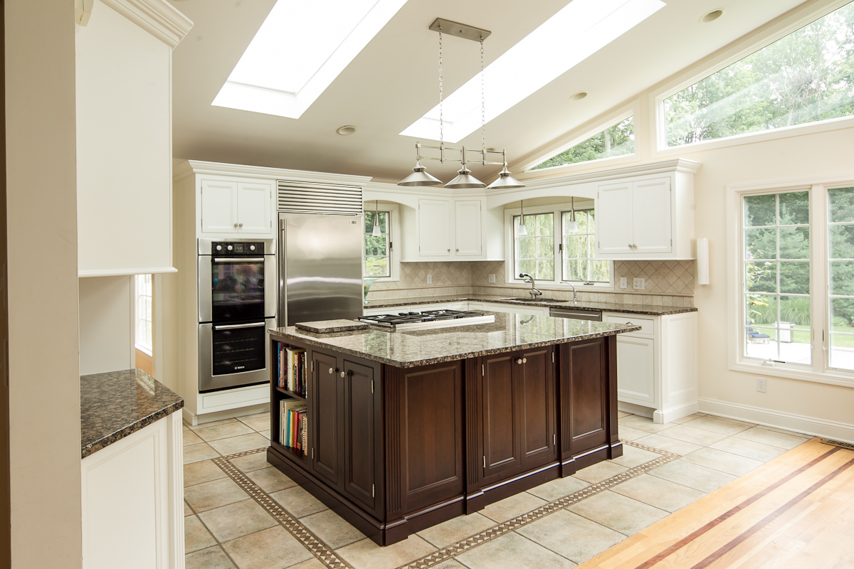 Updated Kitchen With White Dark Cherry Modern Cabinets Ackley