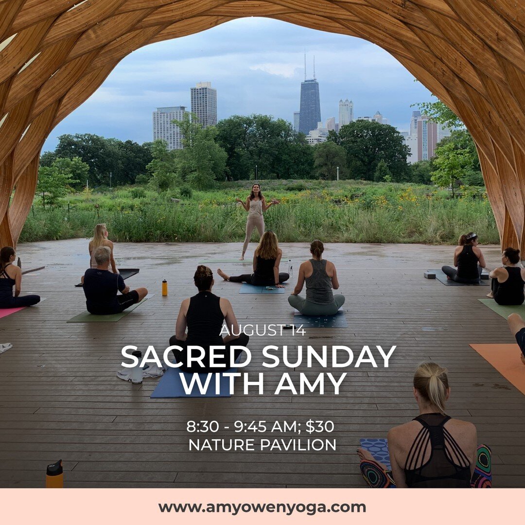 Join me on Sunday, August 14th for an interactive experience of yoga, breathwork and guided meditation. Commune with nature, yourself and others. At the Nature Pavilion (weather permitting). Link in bio. 

.
.
.
.
.
#Amyowen #AmyOwenYoga #Yoga #Sacre