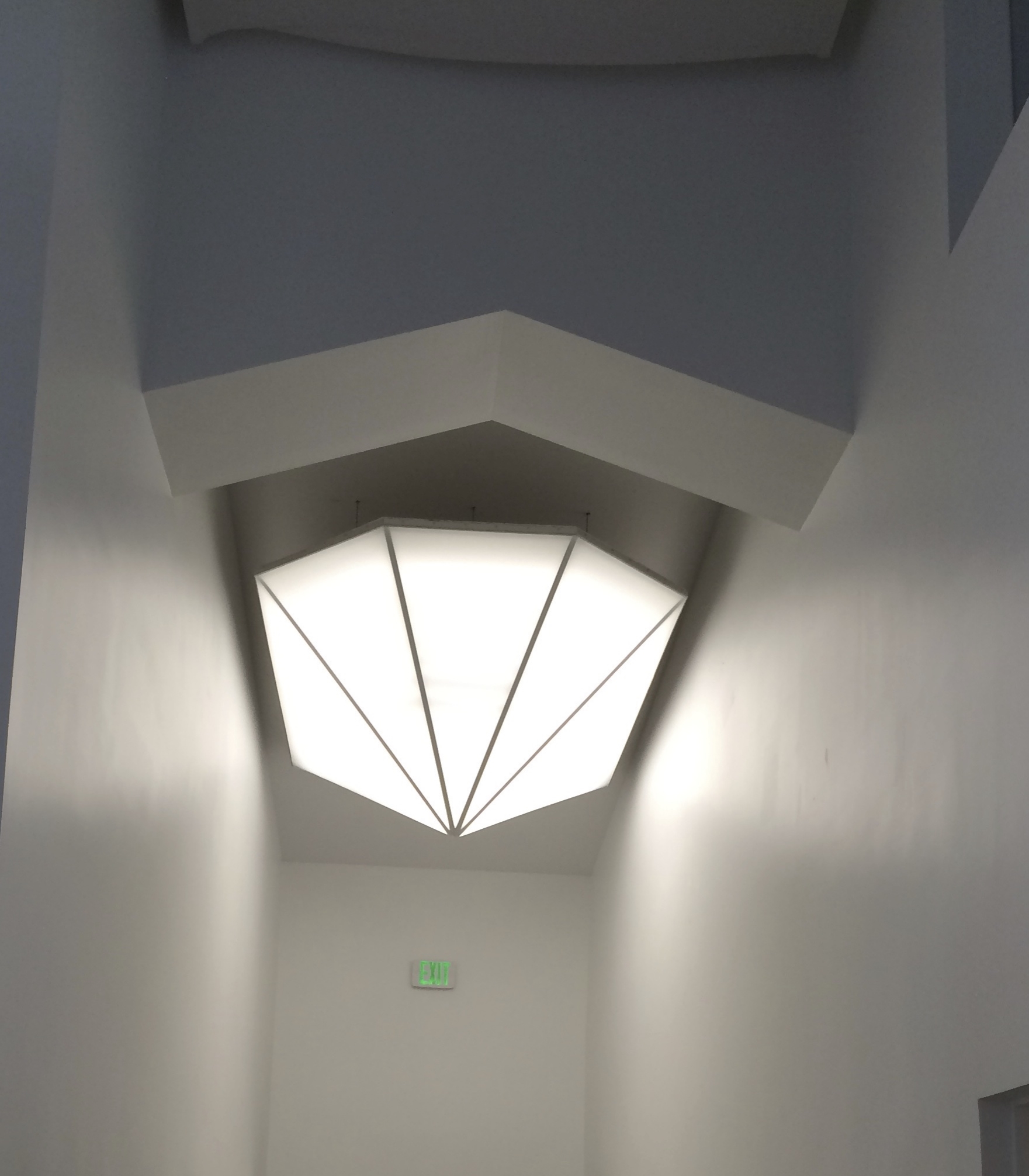custom barrisol LED light fixture entrance hall