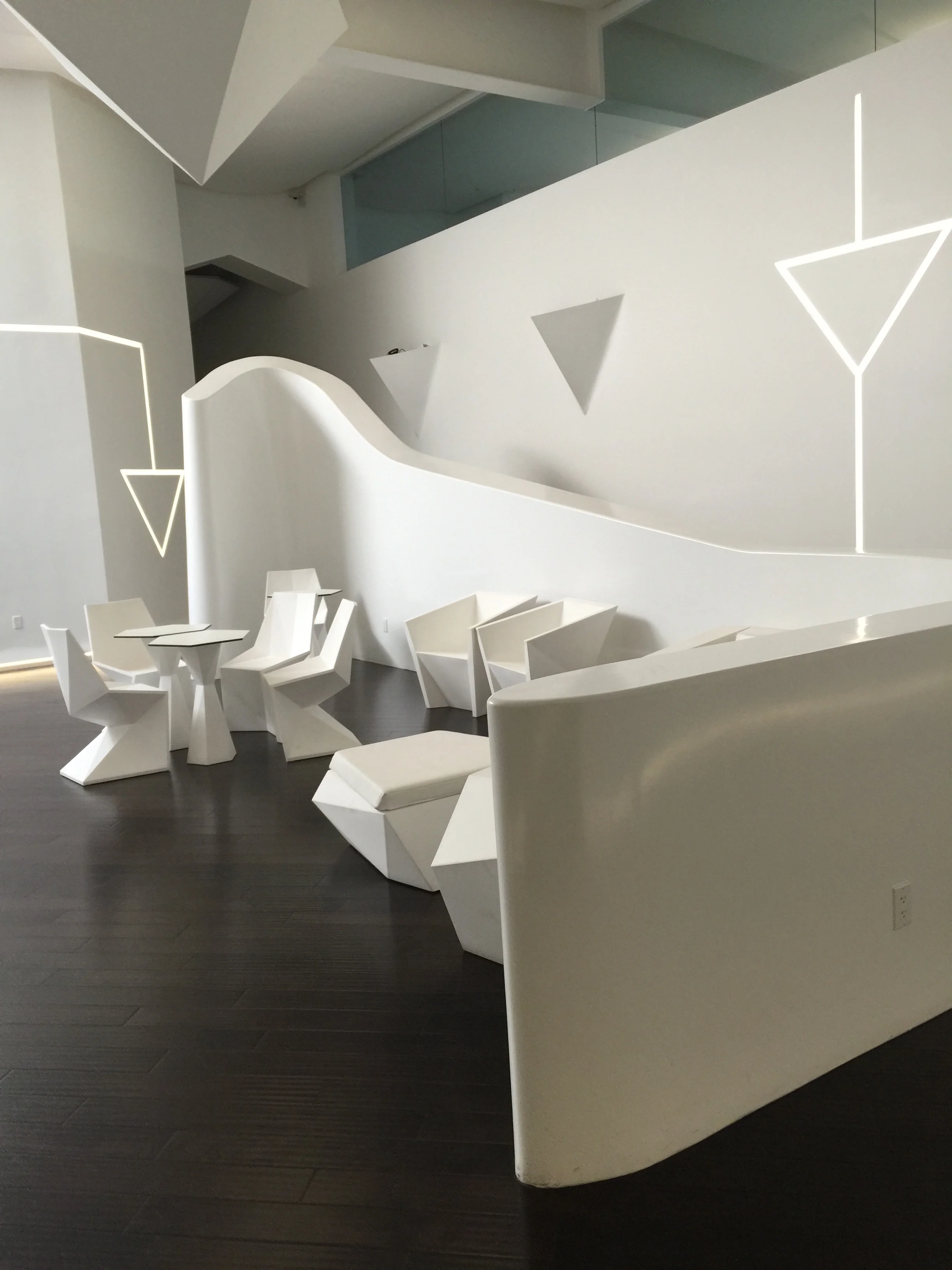 center dining hall custom LED in wall lighting