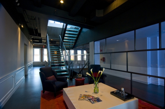 lobby colorist bays and theater reception area