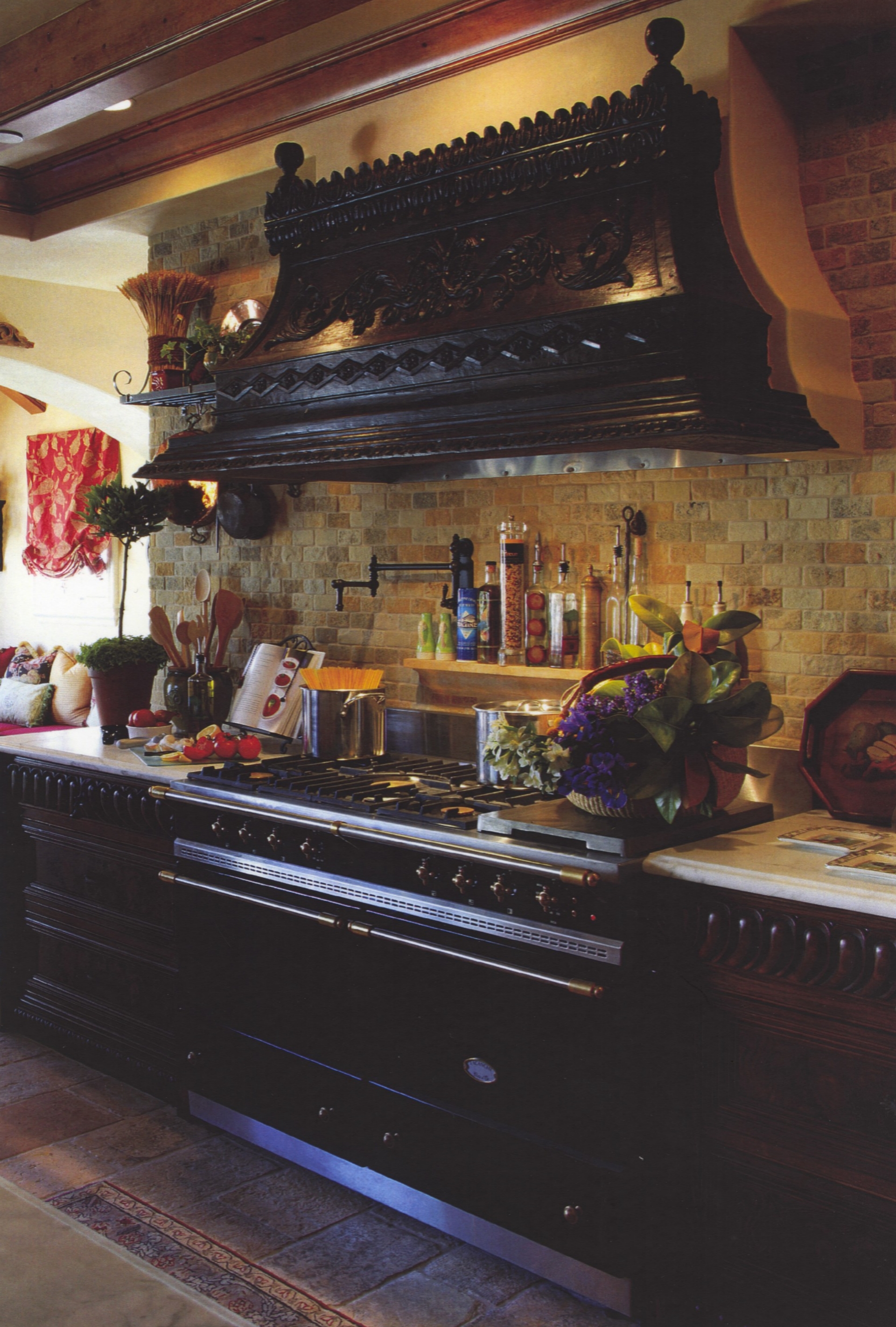 la cornue stove and custom hood