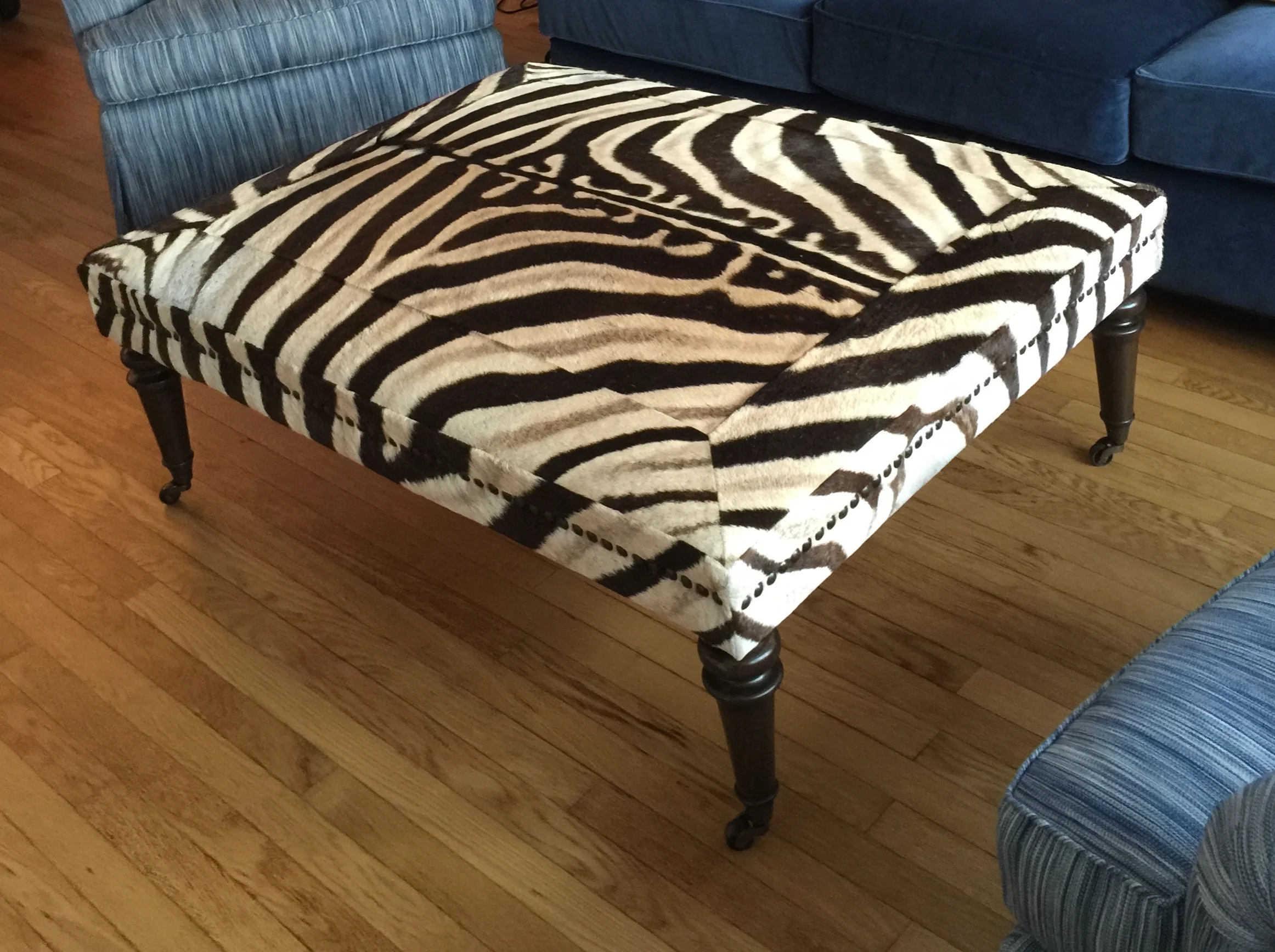 custom zebra ottoman coffee table
