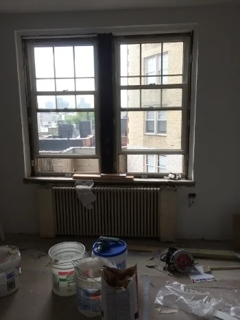 bedroom radiator before
