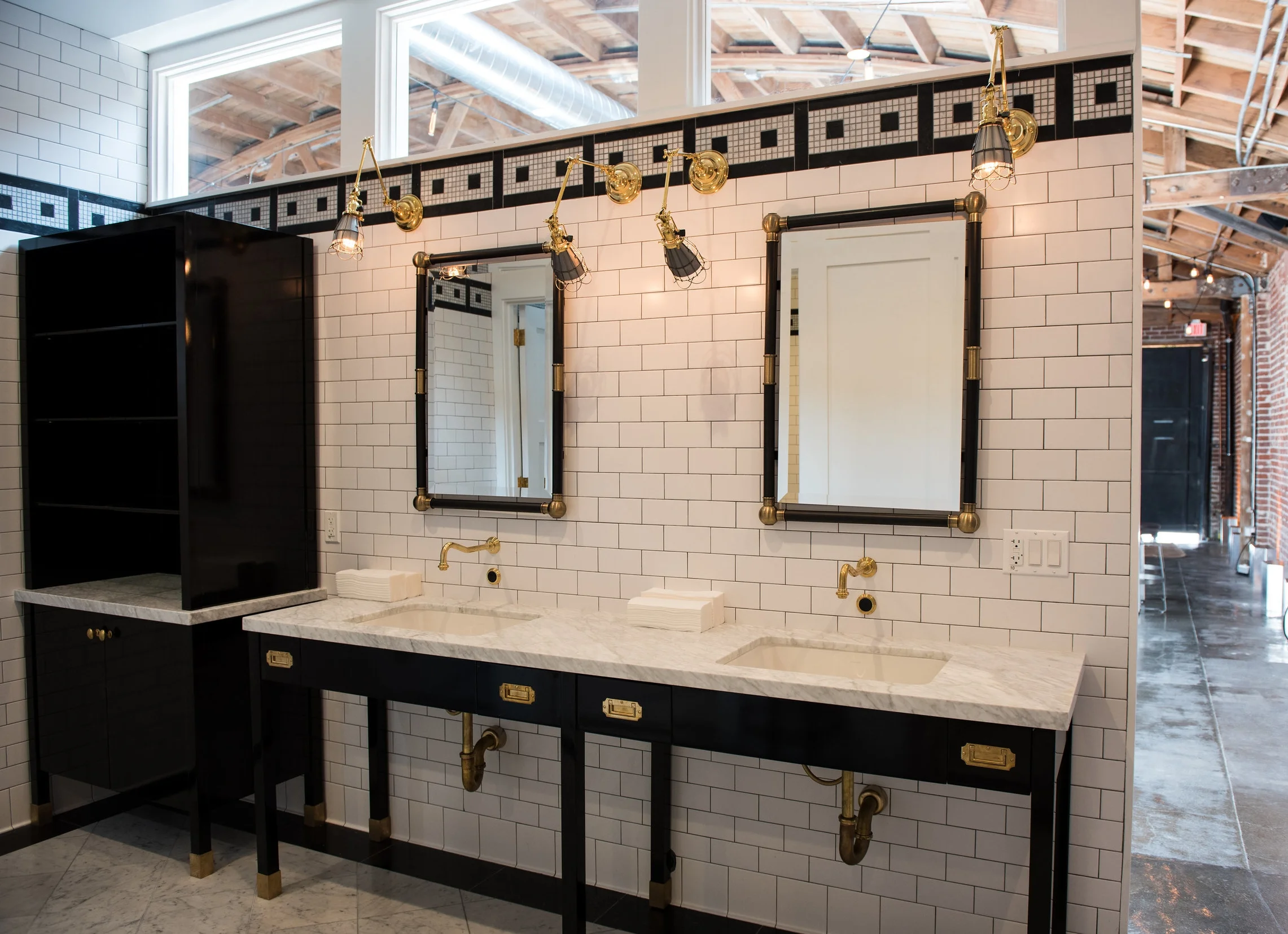 bathroom sink wall