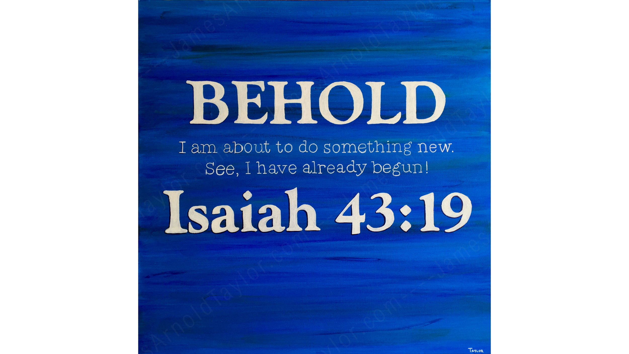 "New" (acrylic paint on canvas 2' x 2') By James Arnold Taylor 2014