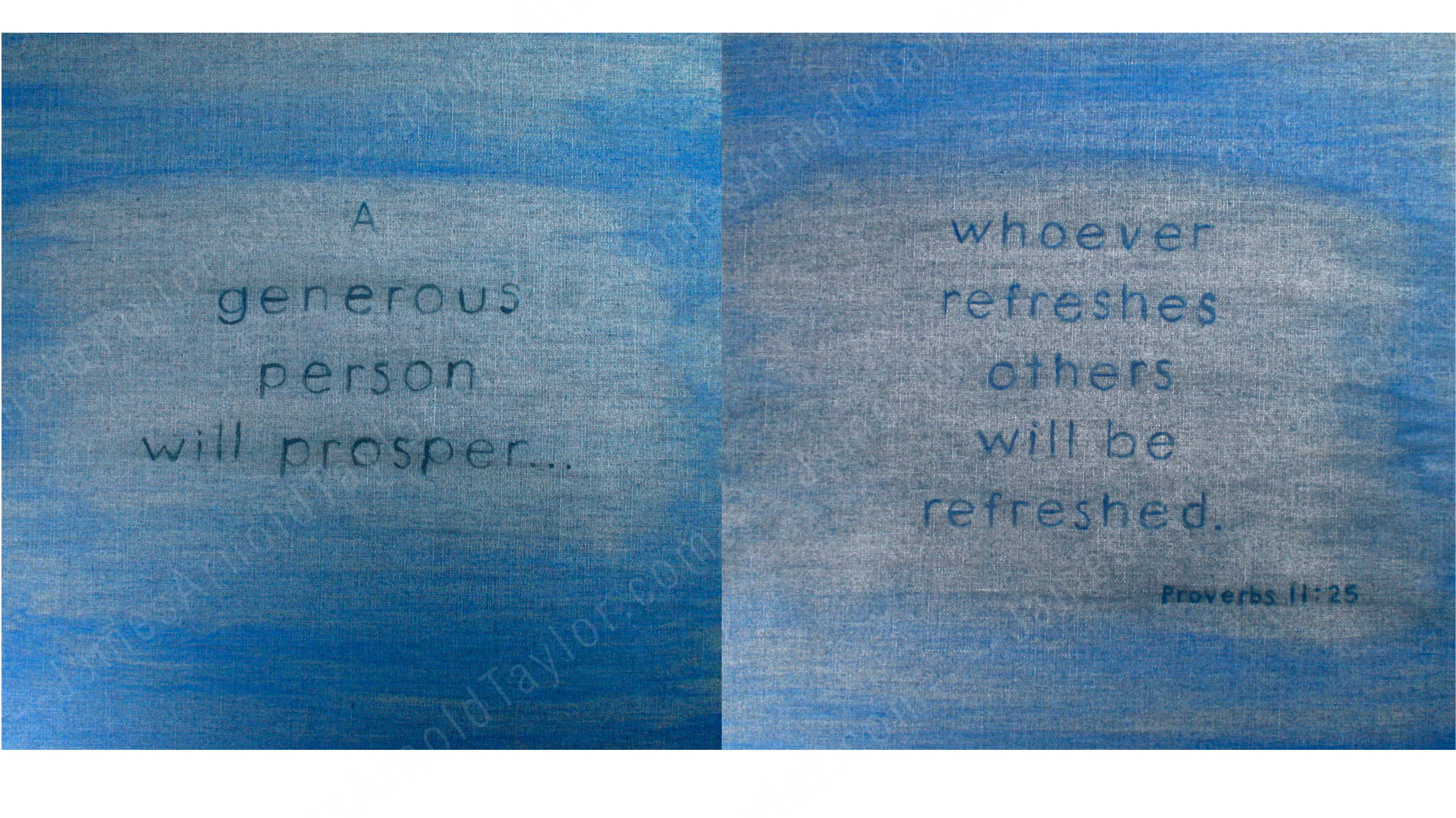 "Give" (clay paint on 2 canvas 16" x 16") By James Arnold Taylor 2010