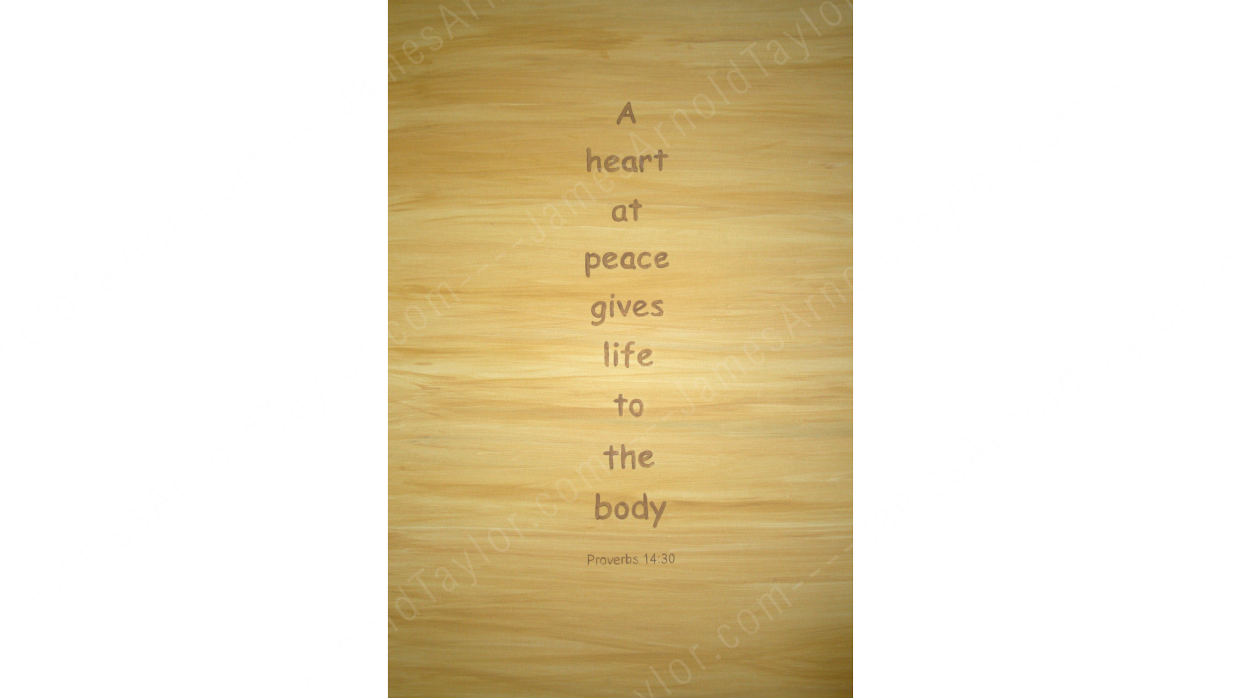 "Proverbs 14:30" (clay paint on canvas 3' x 4') By James Arnold Taylor 2010