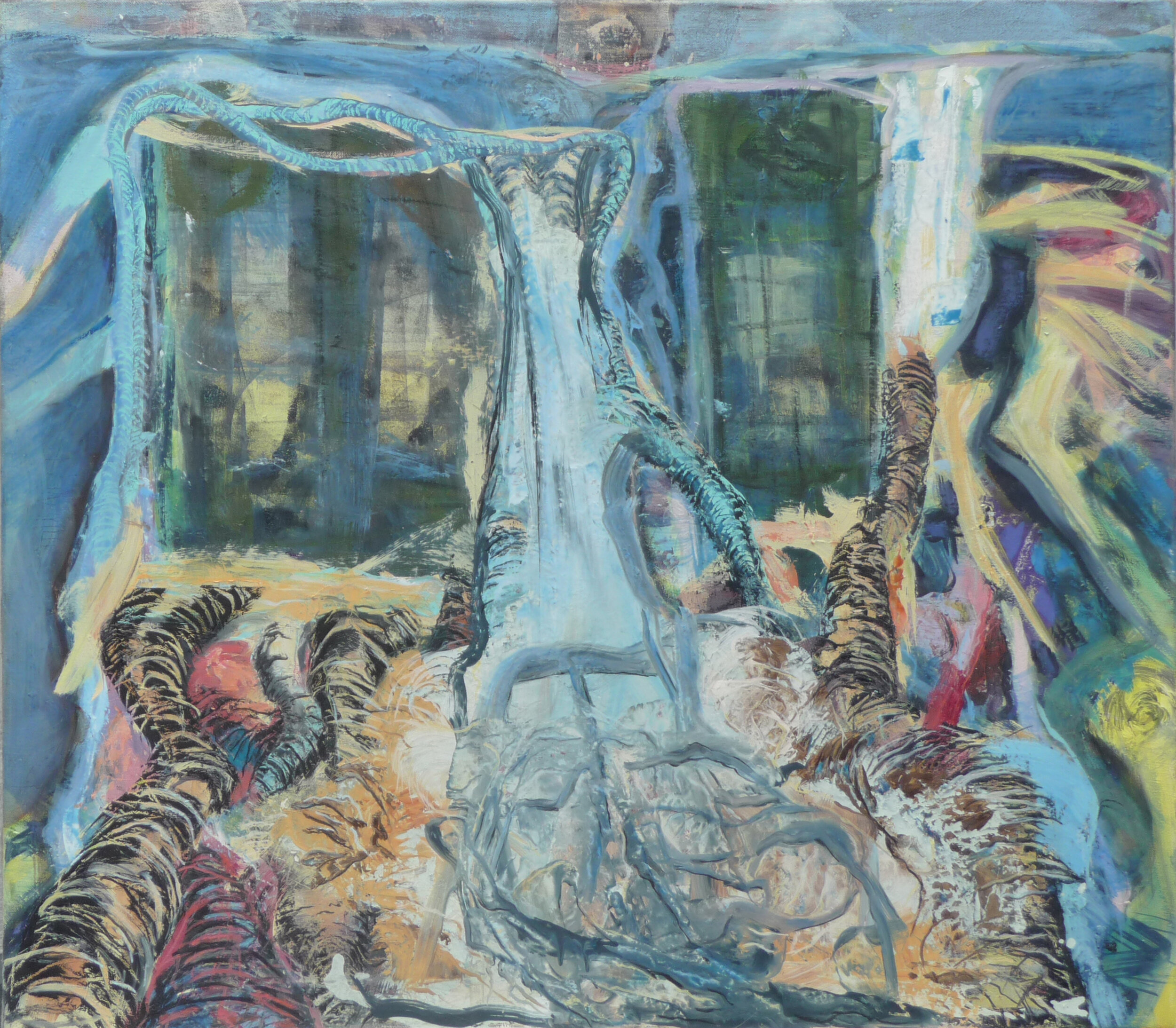 Wurzelwerk IV, oil on canvas, 90 x 80 cm