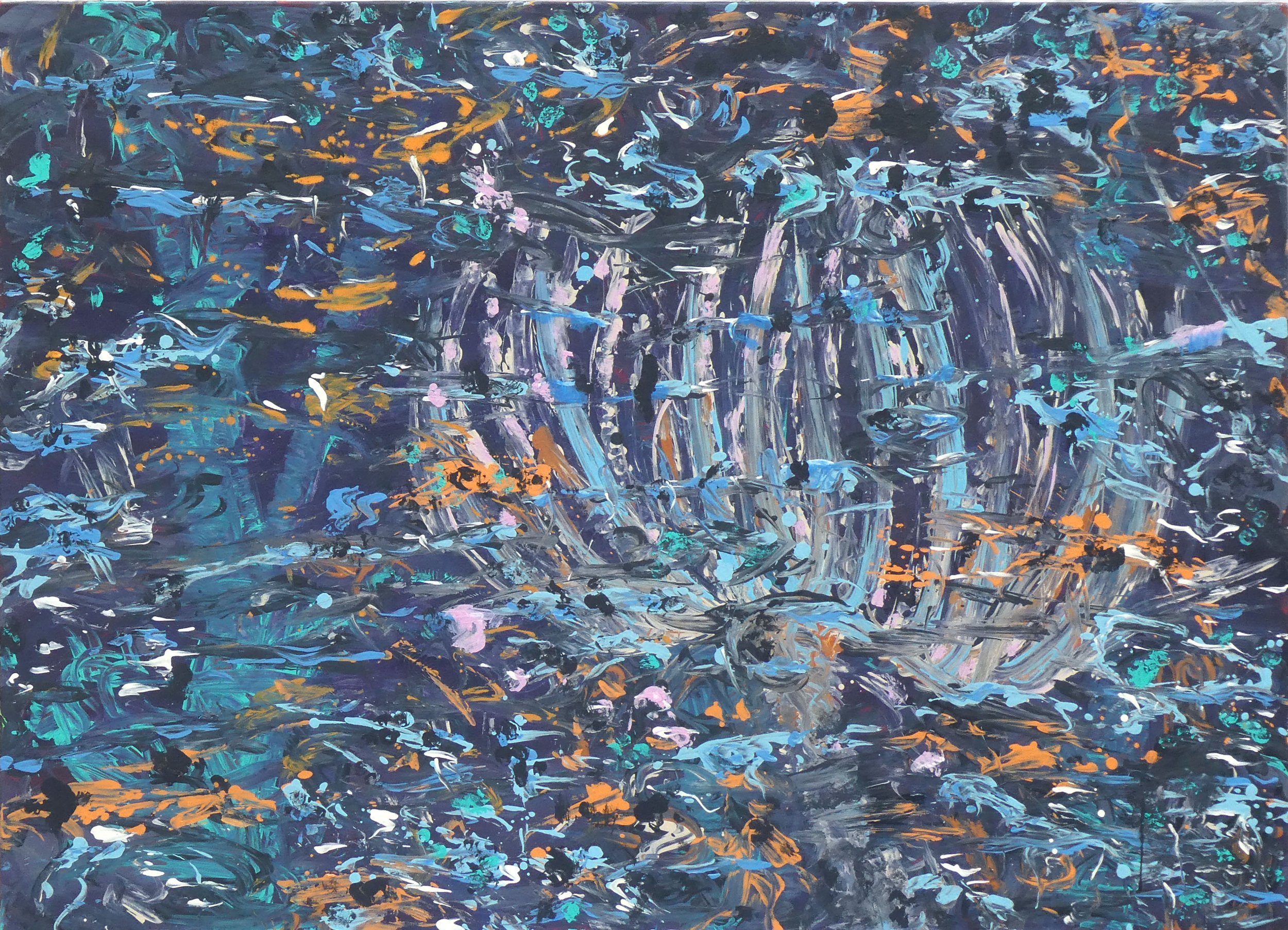 Korallenblume, oil on canvas, 80 x 110 cm