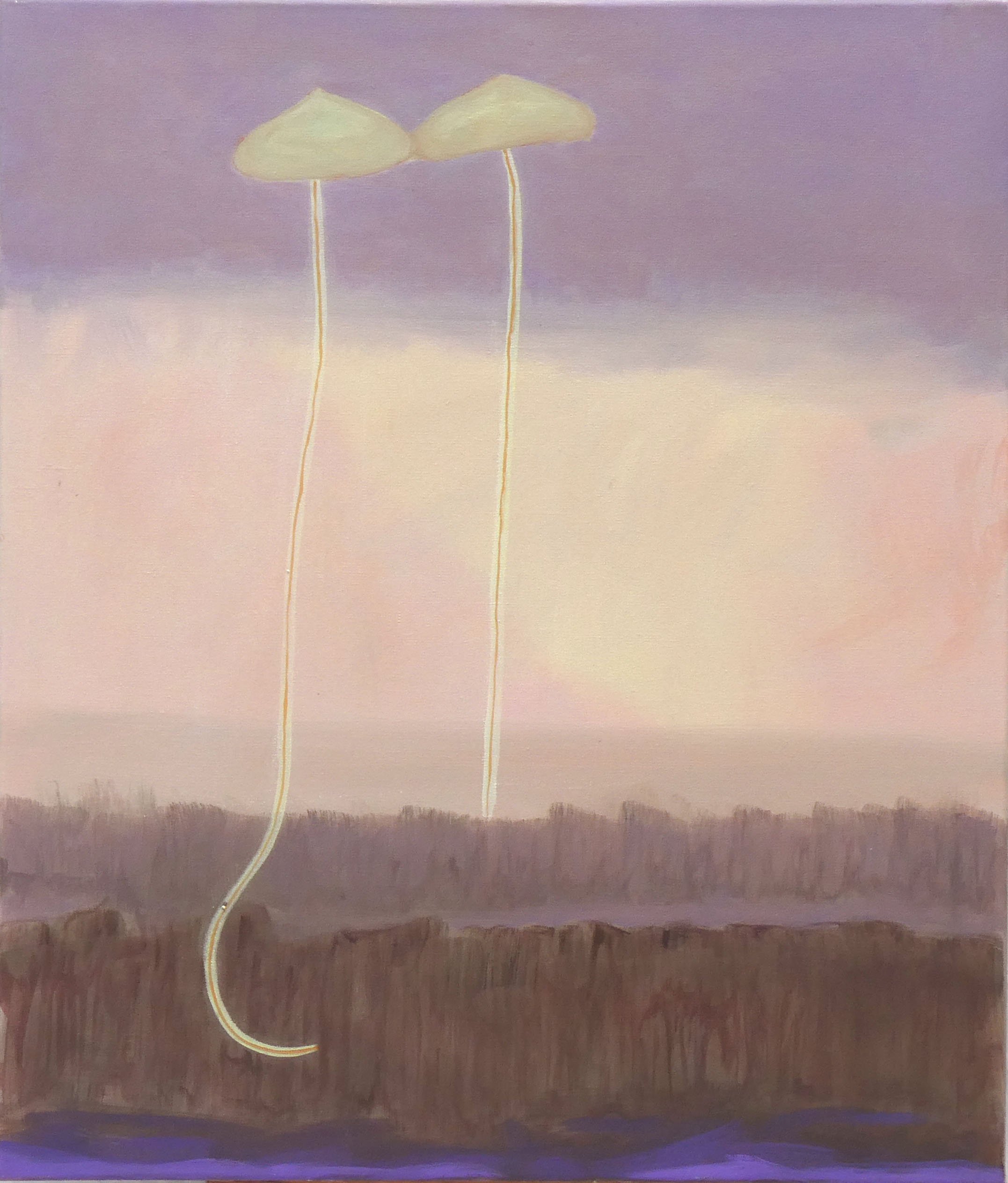 magic mushrooms lll, 2021, oil on cnavas, 70 x 60 cm