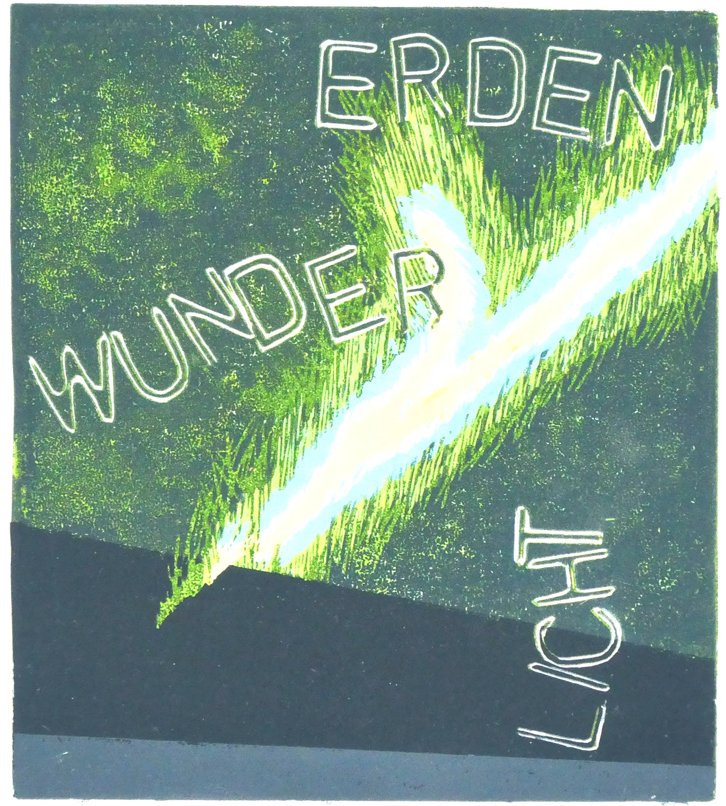 Erden-Wunder, 2025, woodcut, 33  x 27 cm