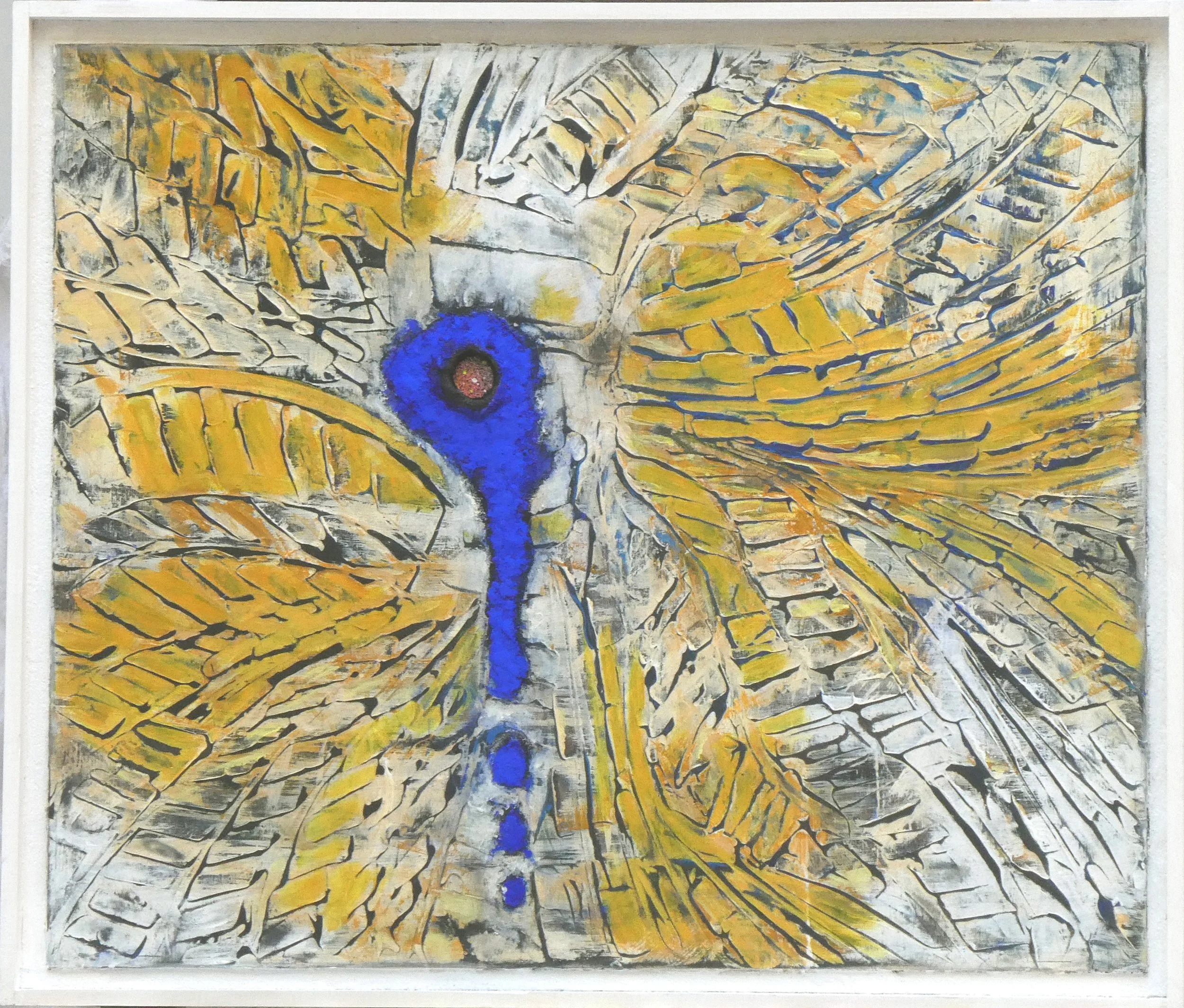 Einblick, Acryl, Holzplatte, Sand, 52,5 x 62 cm