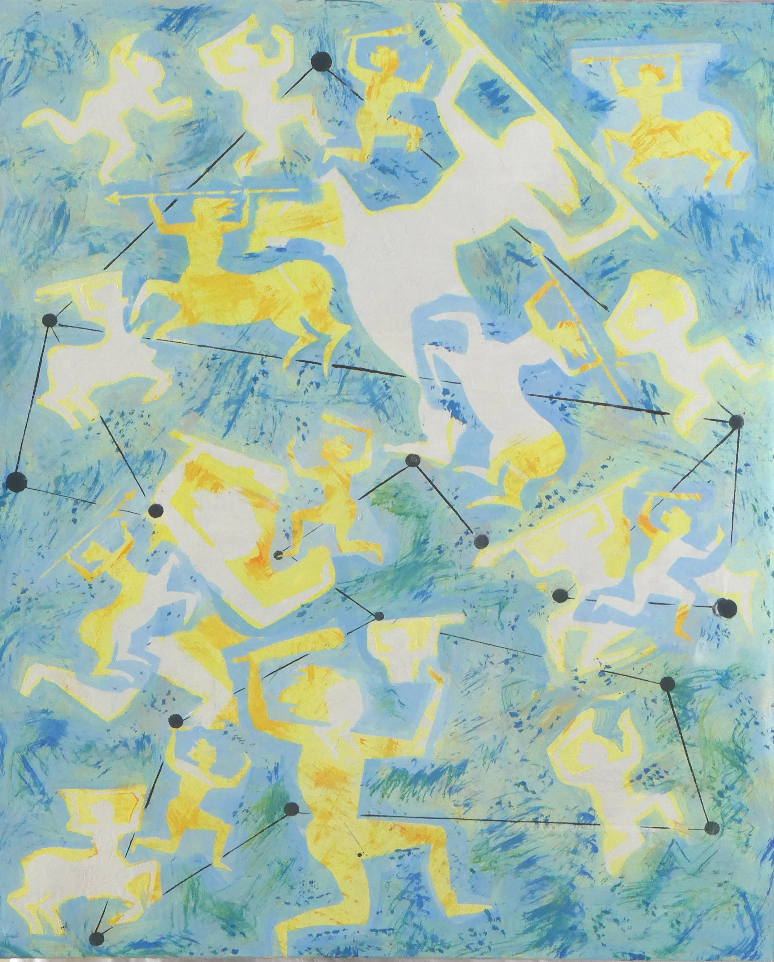 Sternzeichen, Öl auf Leinwand, 100 x 80 cm