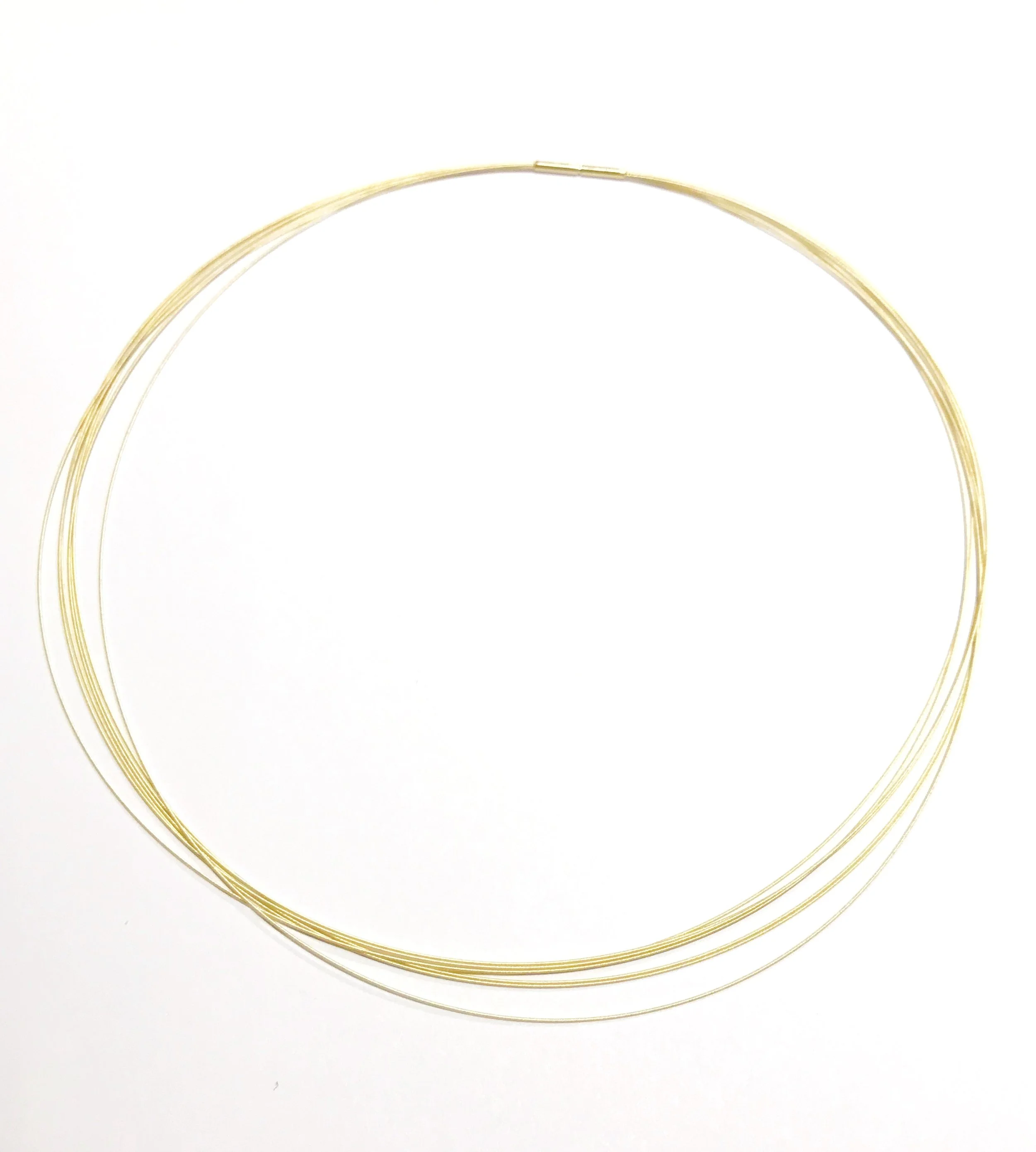 14k gold multi-strand wire necklace 