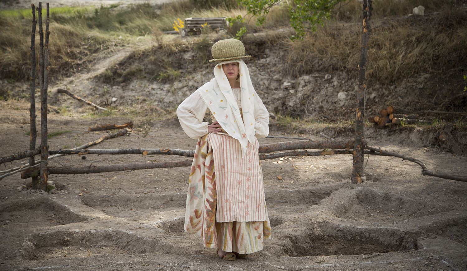 Sigrid Holmwood at 'Cultivating Colour' project site — Joya: arte + ecología , Vélez Blanco (Almería), Spain