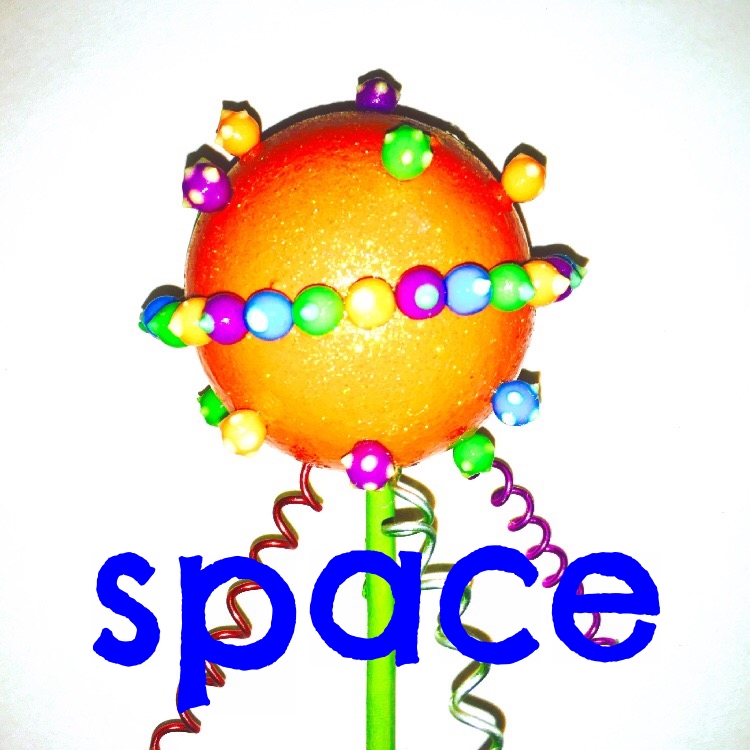 Copy of space variety garden art 6in orange halfpeeledbanana.com