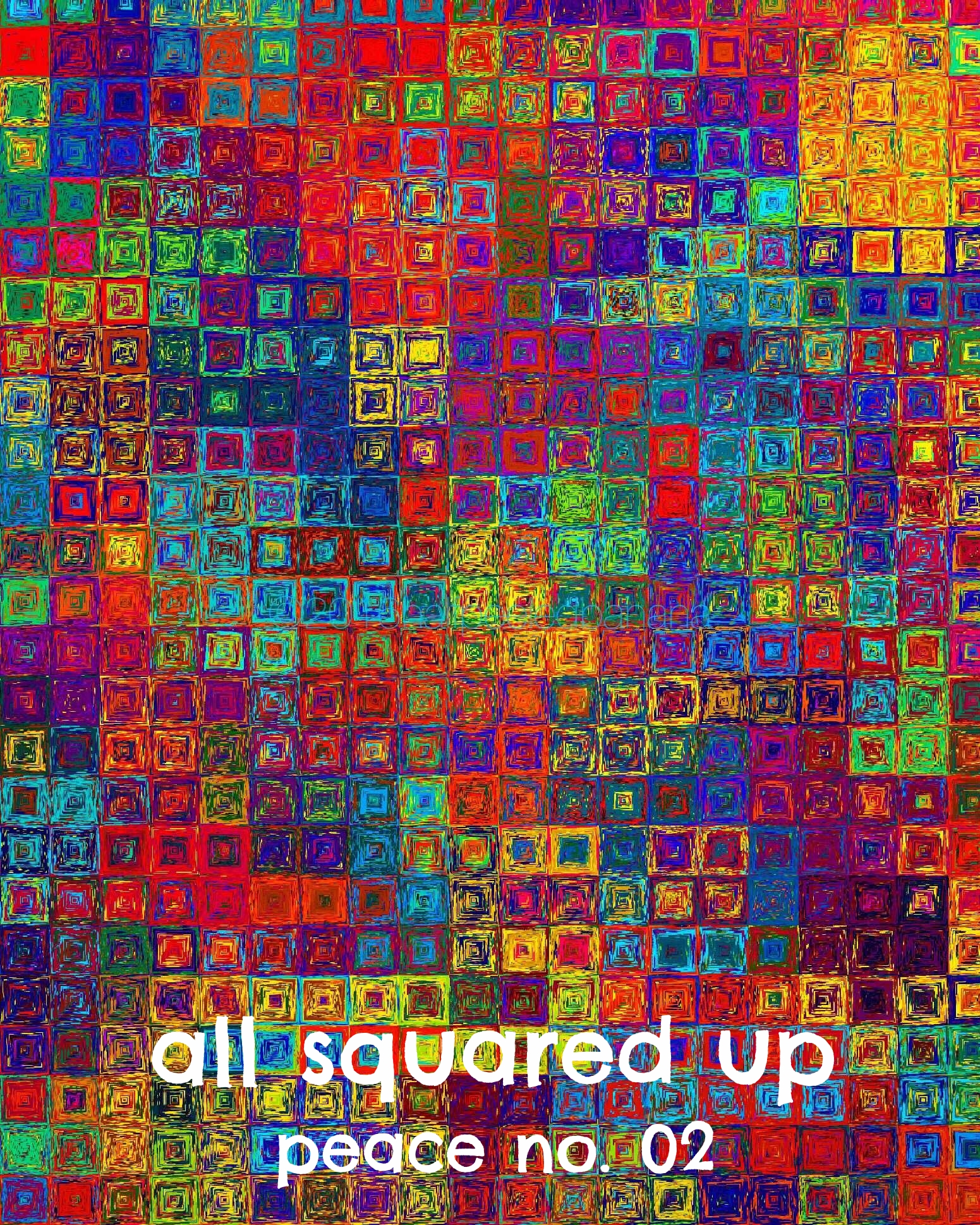 all squared up - peace print no. 02