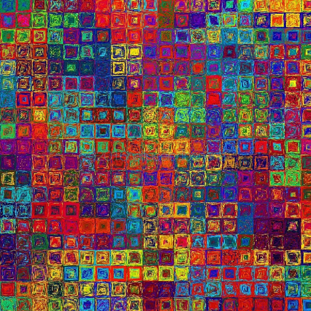 "all squared up" peace art print no. 02 by ann vanatta gutierrez