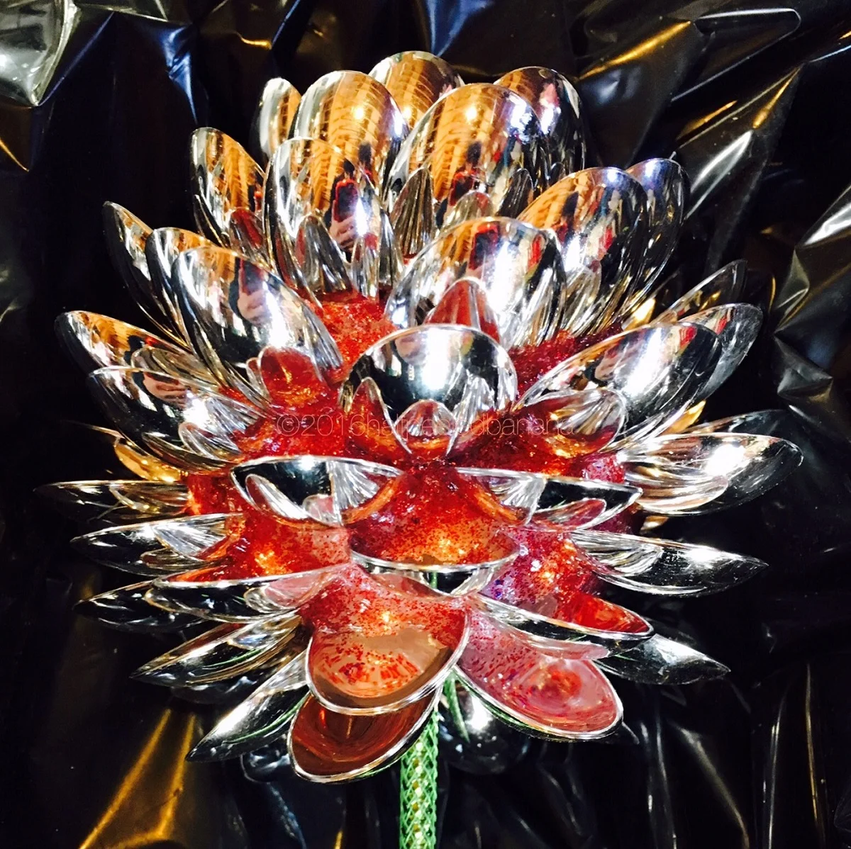 tucson spoons print no. 10 of 5in. garden art made with spoons by ann vanatta gutierrez