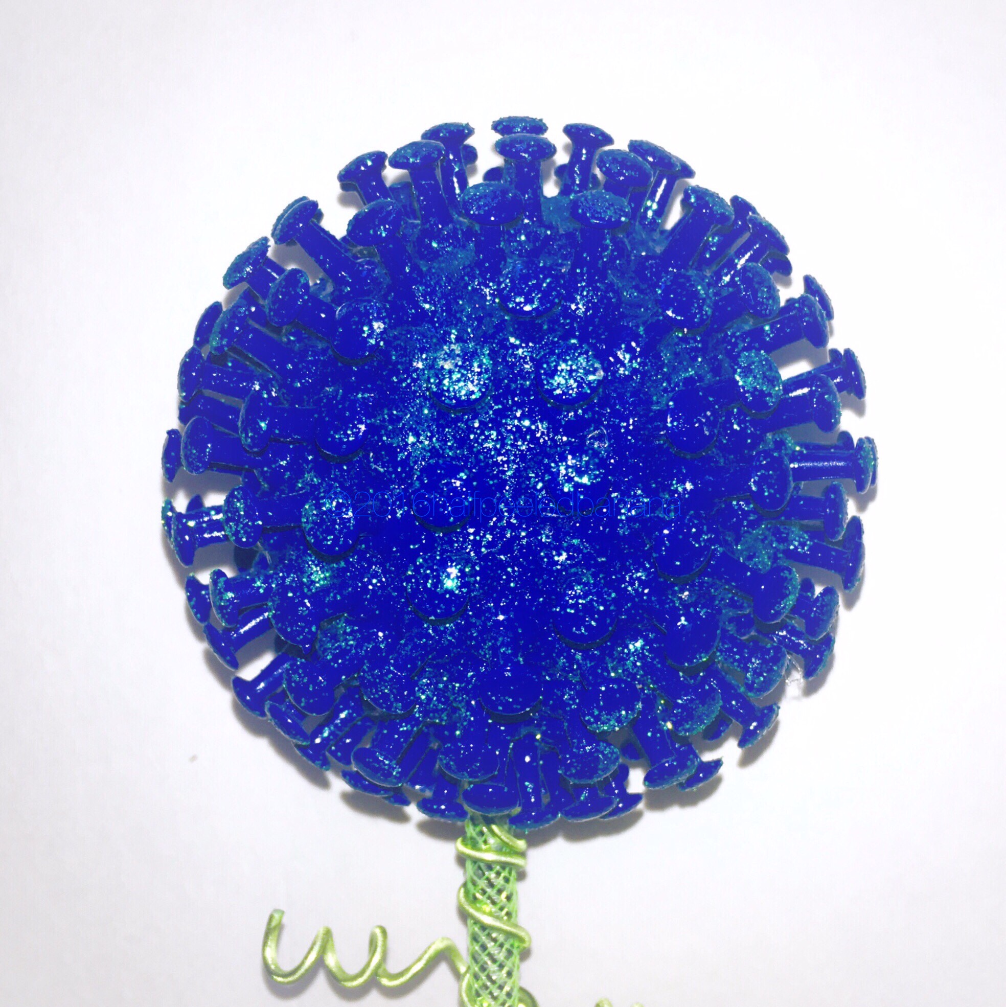 my boy blue - 4" garden art blue flower pins style