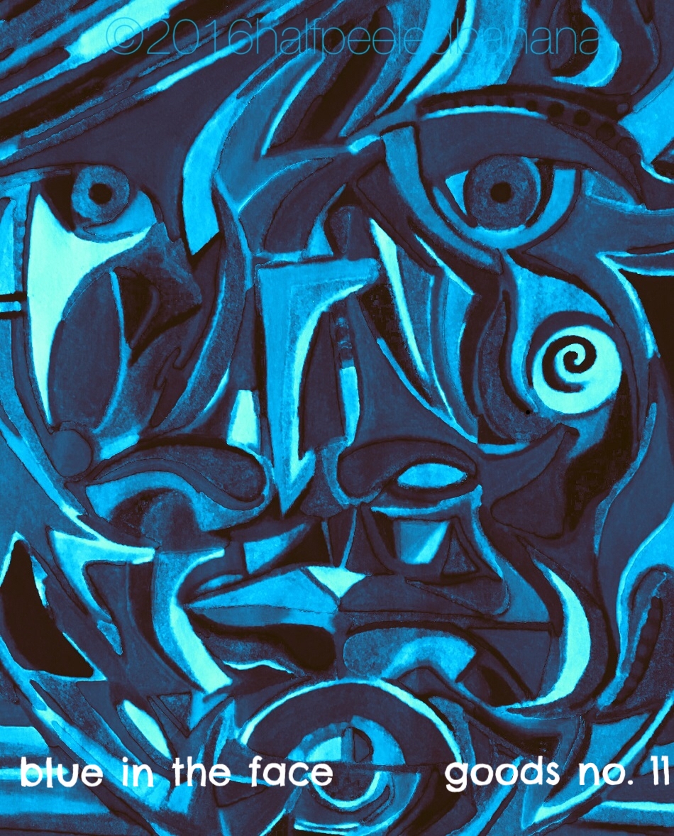 blue in the face - goods no. 11 - art print - halfpeeledbanana.com
