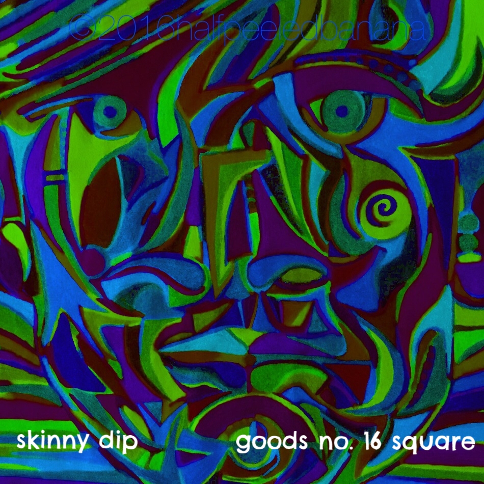 skinny dip - goods no. 16 square - art print - halfpeeledbanana.com