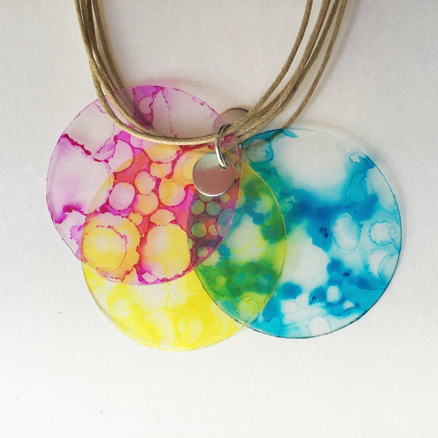 upcycled plastic necklaces!
