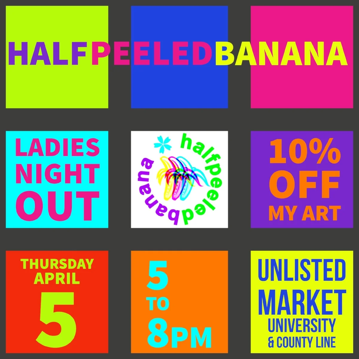 April Ladies Night Out @ Unlisted!! 1st Thursdays!!