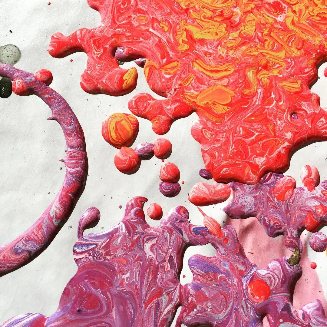 poured paint