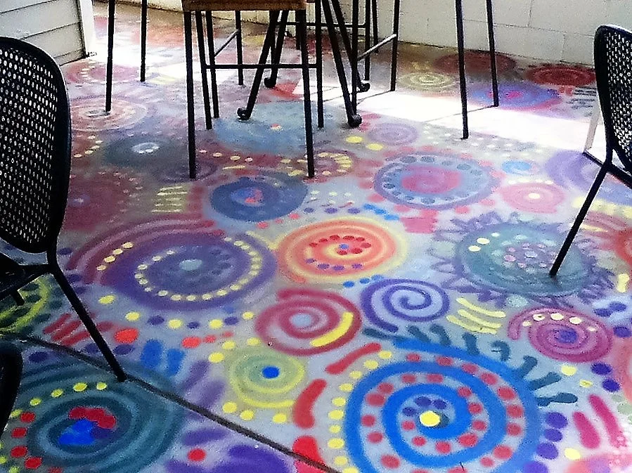 Painted patio
