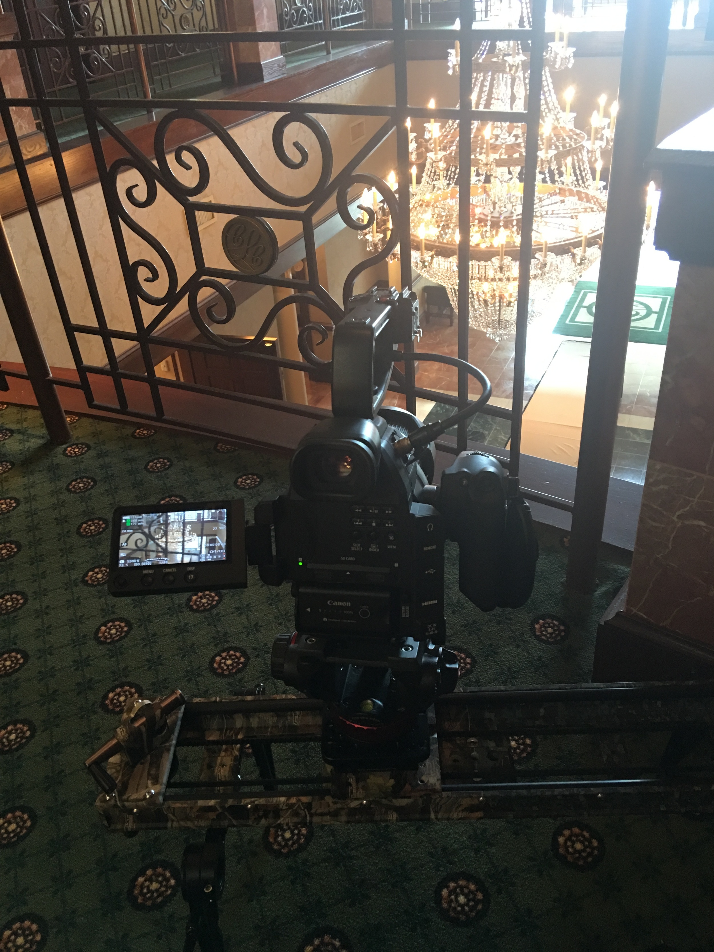 Second floor of the venue, huge chandeliers make for jaw dropping shots.