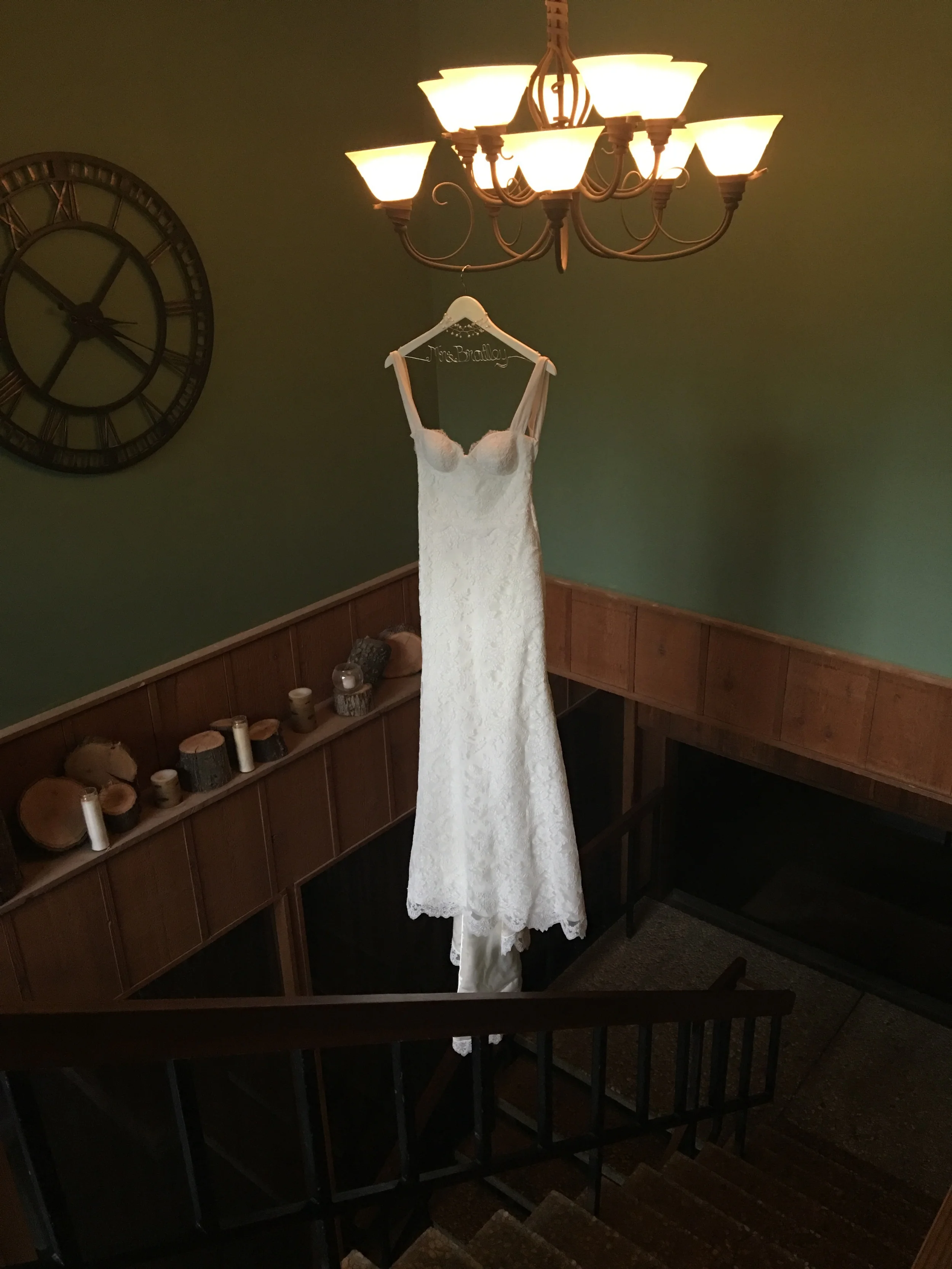 I had to ask the owners of the SVR if the ceiling was stable enough to hold the dress in place.