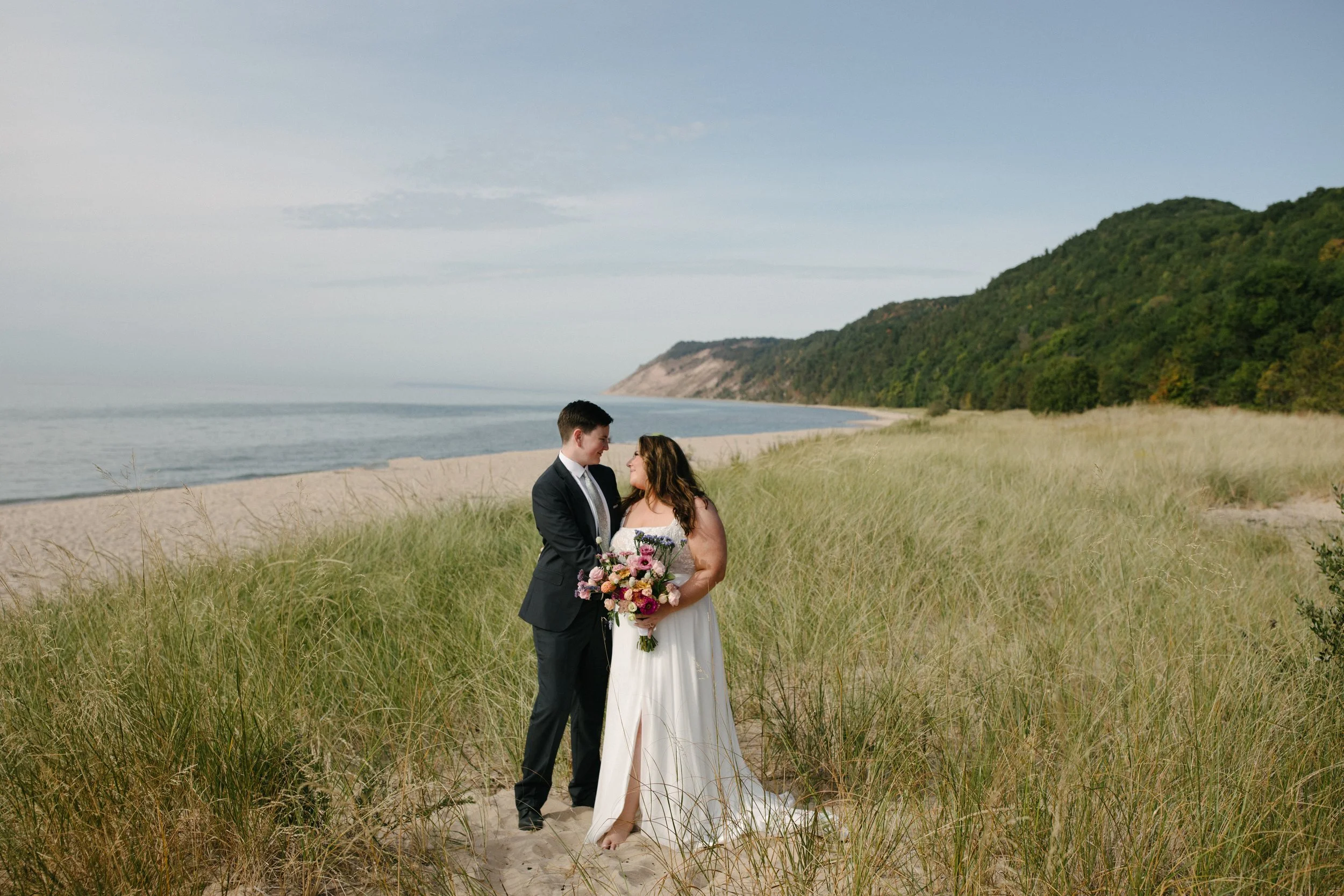 Kayla &amp; Grayson // Northern Michigan AirBnB Elopement