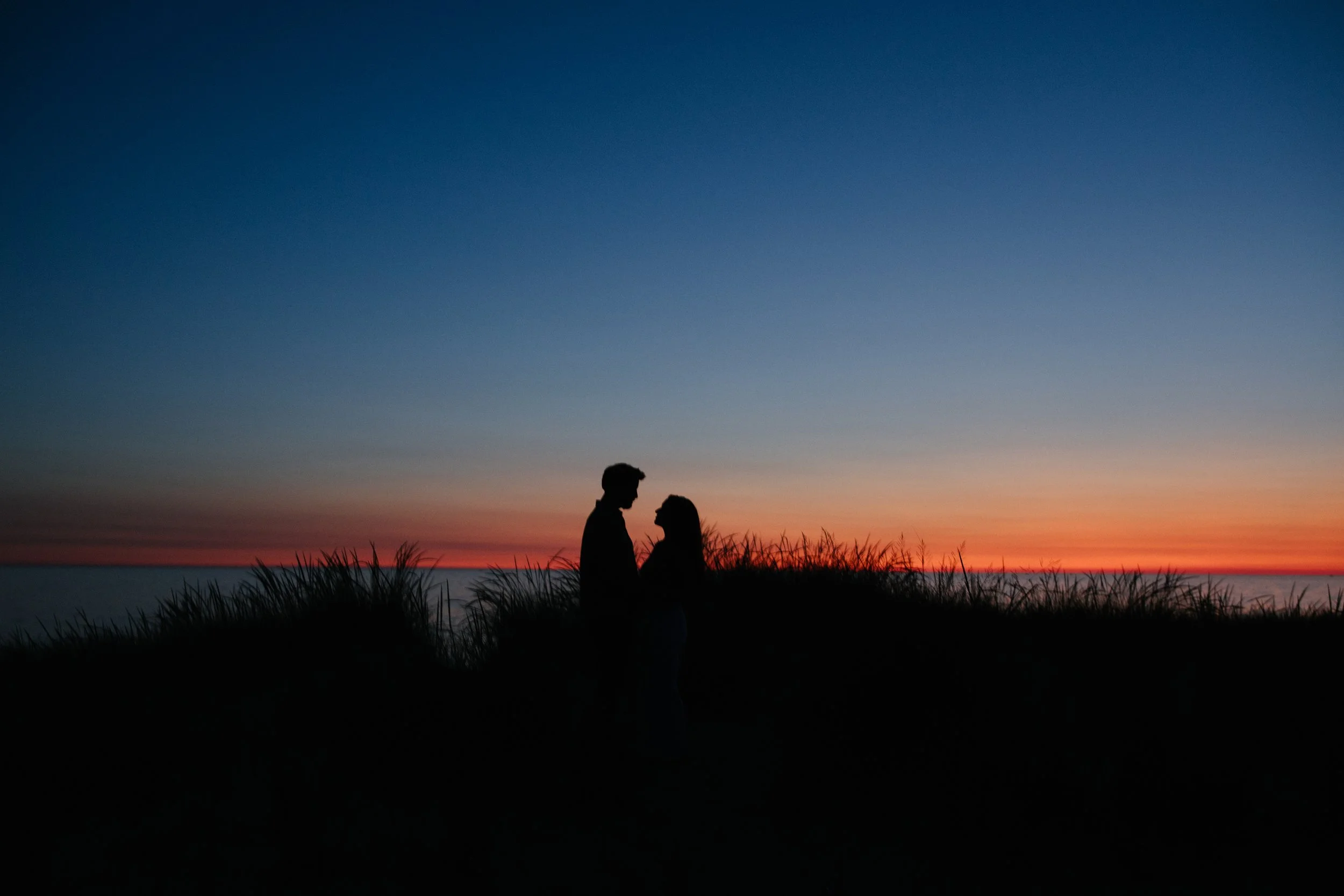 Monica &amp; Alex // Summer Sunset Engagement Session Ludington, Mi
