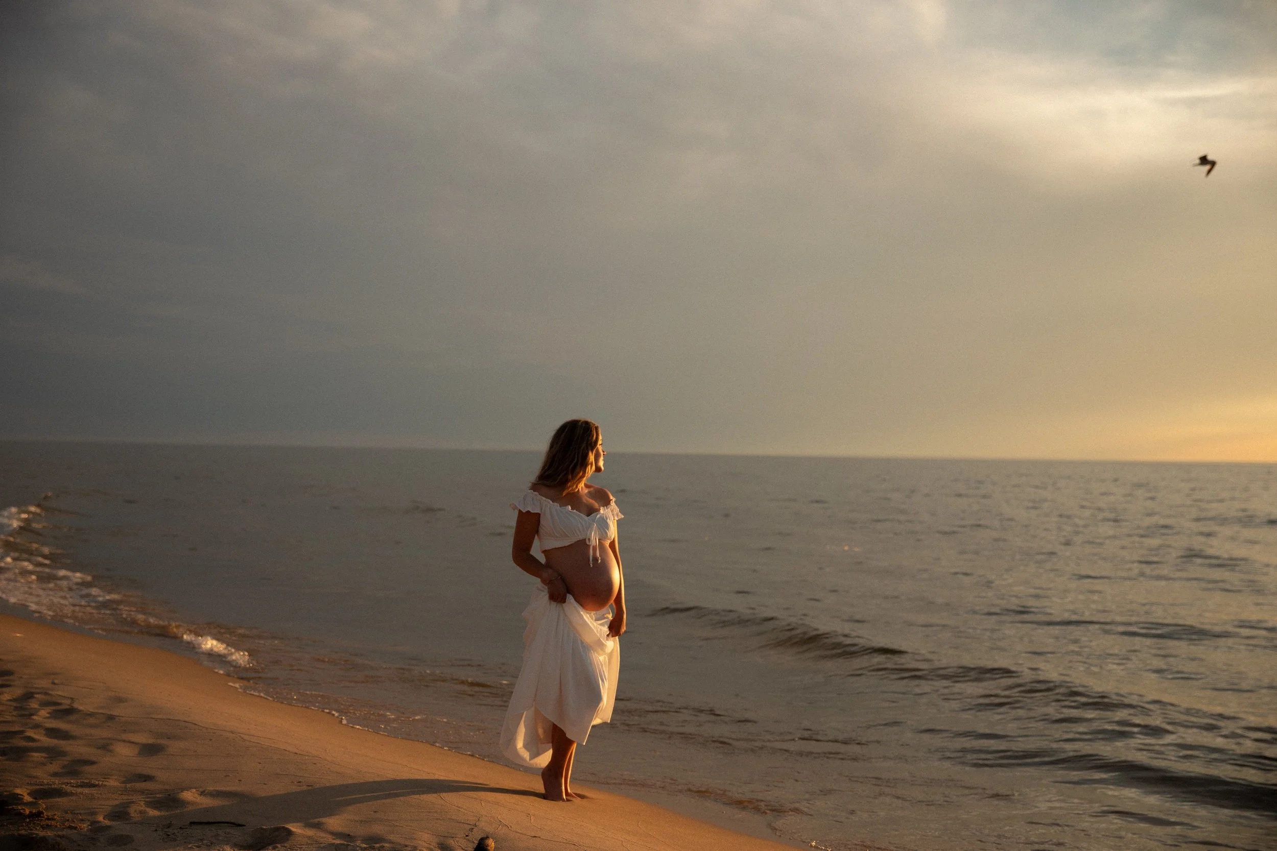 Erin // Northern Michigan Lake Michigan Maternity Session 