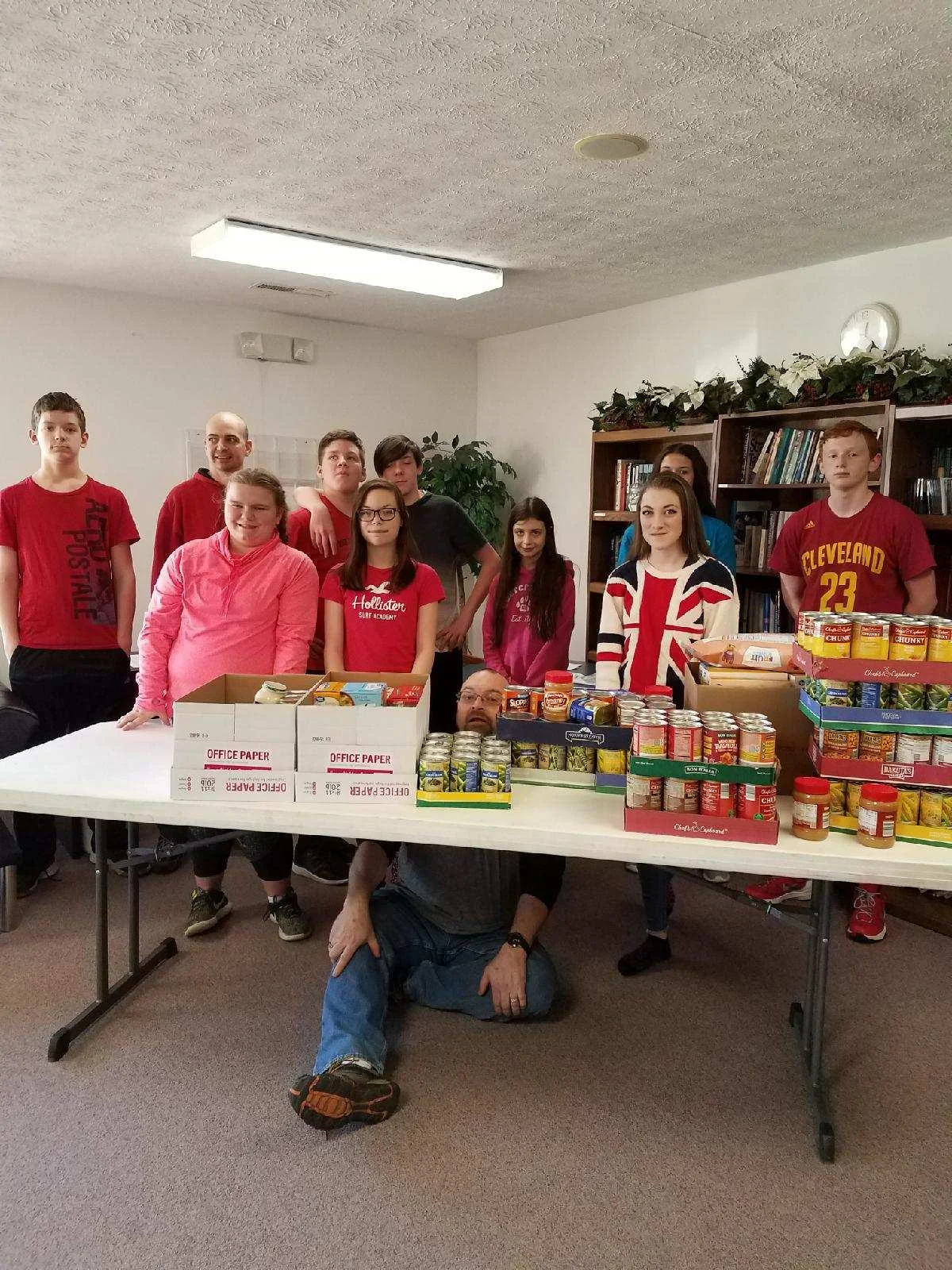 CHOSEN! Our youth group holds a food drive for the Milford Center food pantry each year. 
