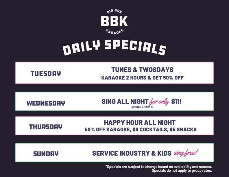 Asian Fusion Street Food — Big Box Karaoke