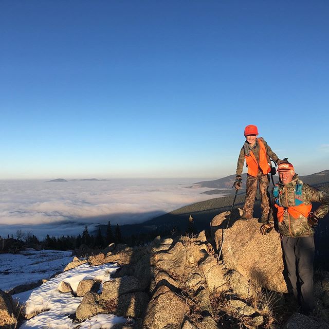 So thankful for #Colorado mountain magic with Wyatt and @mmacy146 
Happy birthday, Dad! 66 and still out there hammering with us in the woods :-)