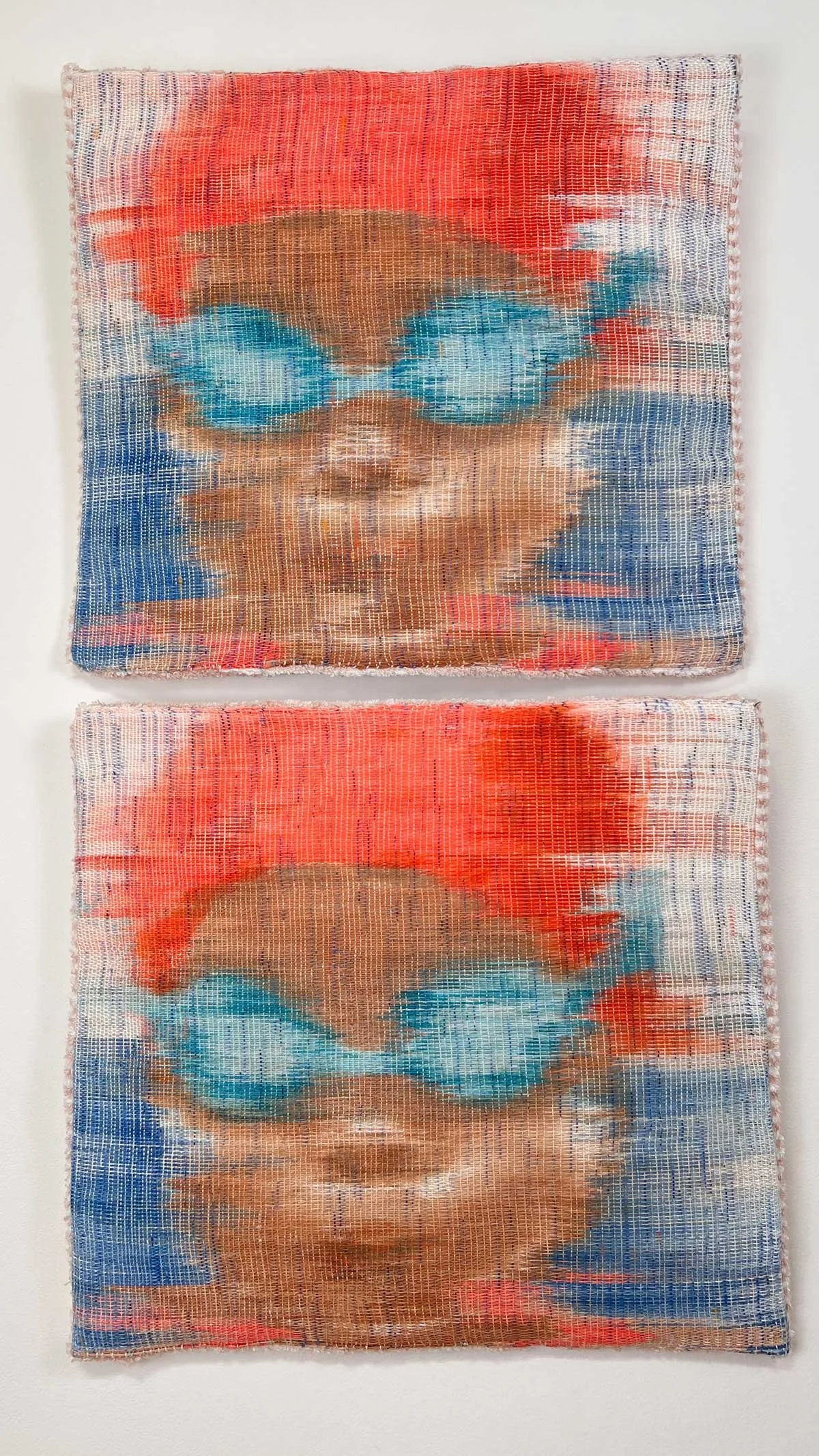 Bathing Caps Required at All Times Fiber, Diptych 13.5 x 14 in (x2), 2026
