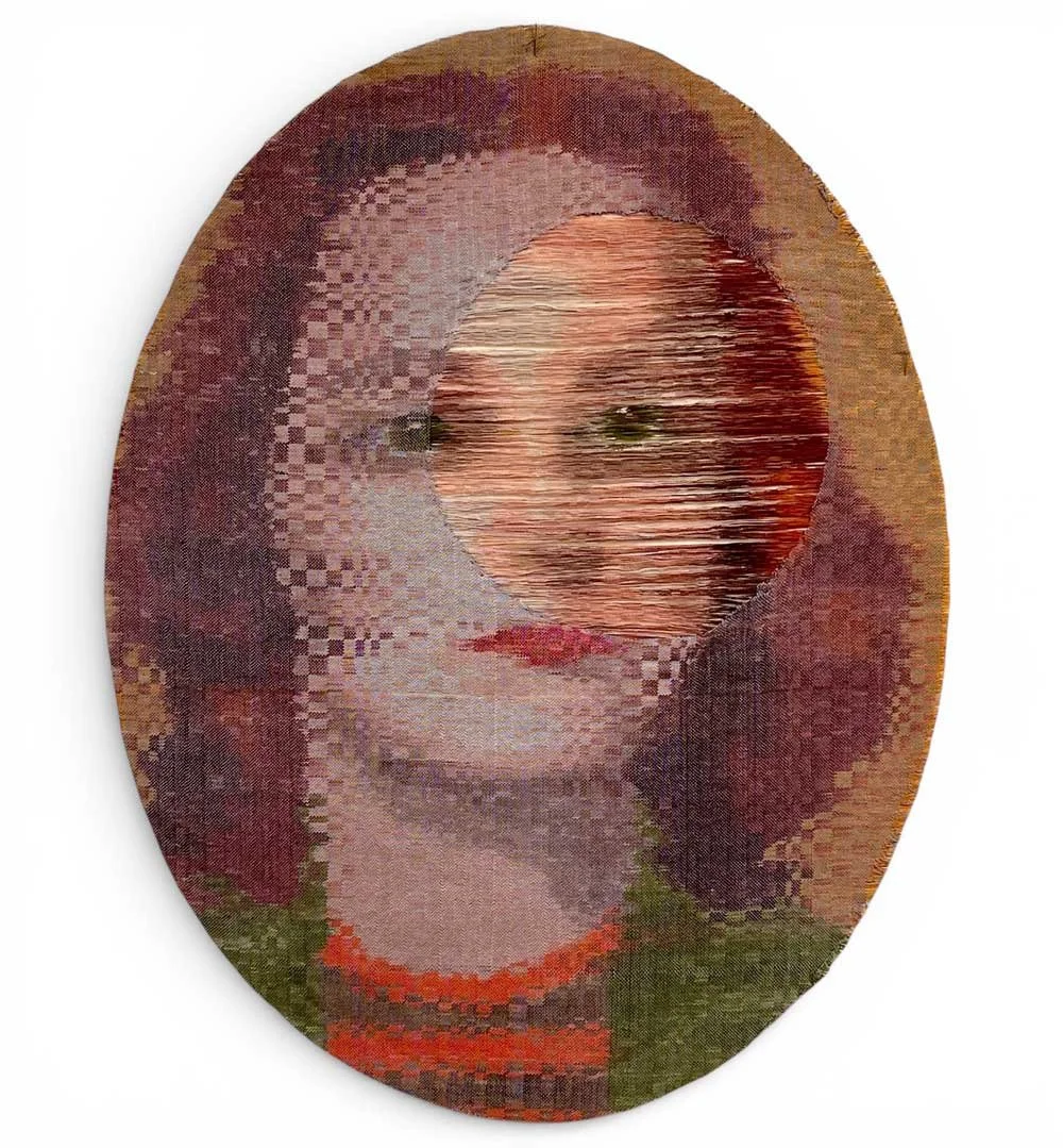 Freya (Piercing Veil) 
Fiber, Oval - 36 x 24in, 2026