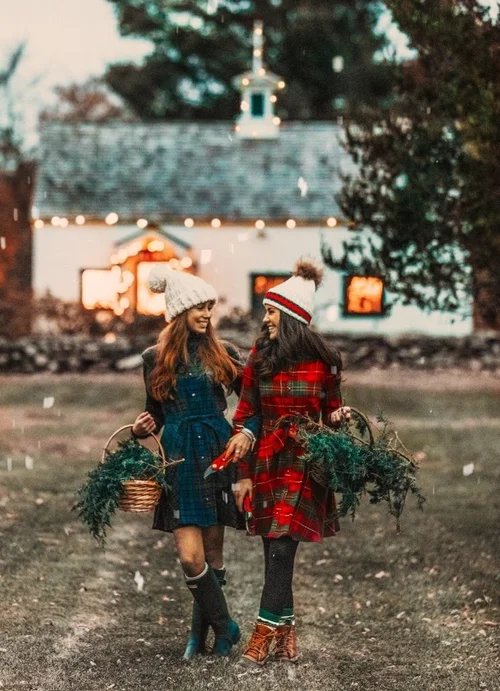 holiday photos dress It's All Possible Red Tartan Plaid Babydoll Dress  Shop the Mint