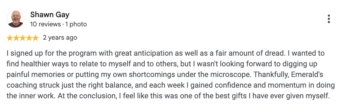 Google review from a client