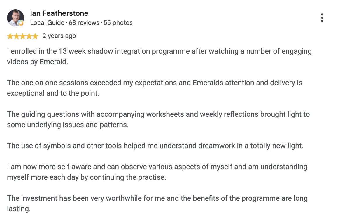 Google review from a client