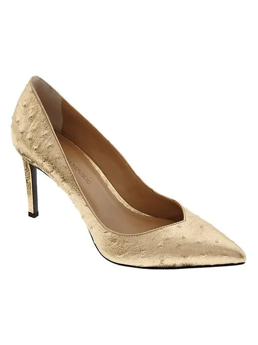 Banana Republic Madison 12 Hour Pump Elevate any outfit with a pair of gold pumps. You will wear these all the time!