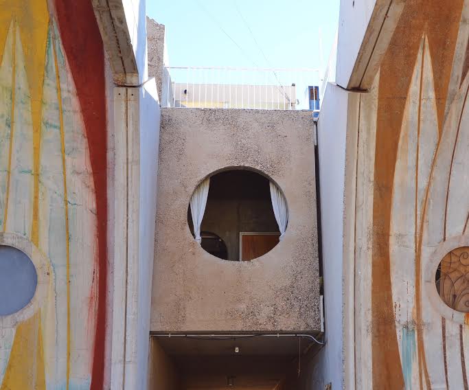  A dormitory window sandwiched between the two sections of the Vault / photo by Maleeha Sambur 