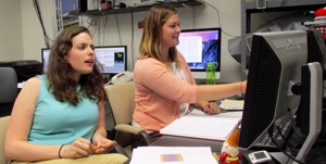 Erin and Rachael discussing image quality