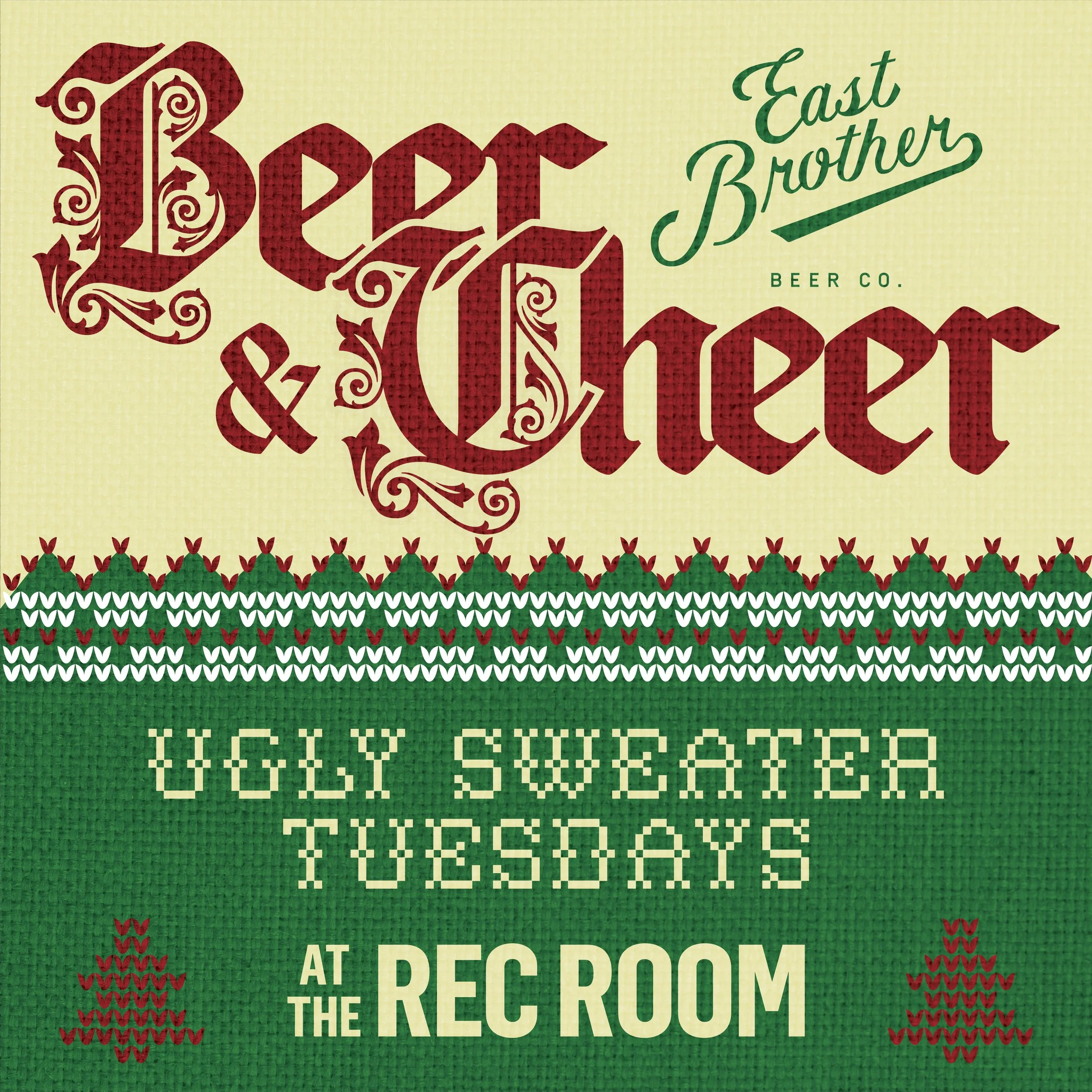 Beer &amp; Cheer: Ugly Sweater Tuesdays at the Rec Room 